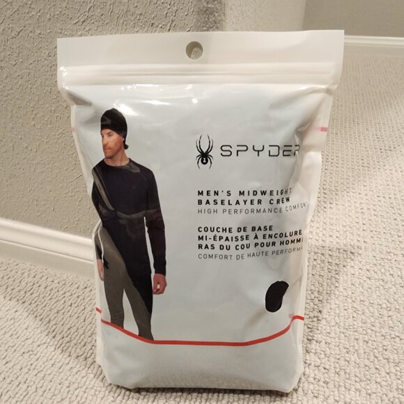 NEW SPYDER Mens Performance Baselayer Crew LARGE - Picture 4 of 5